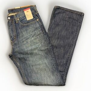 Levis 527 Jeans Mens 34x36 Dark Wash Slim Bootcut Cotton Denim Western Cowboy